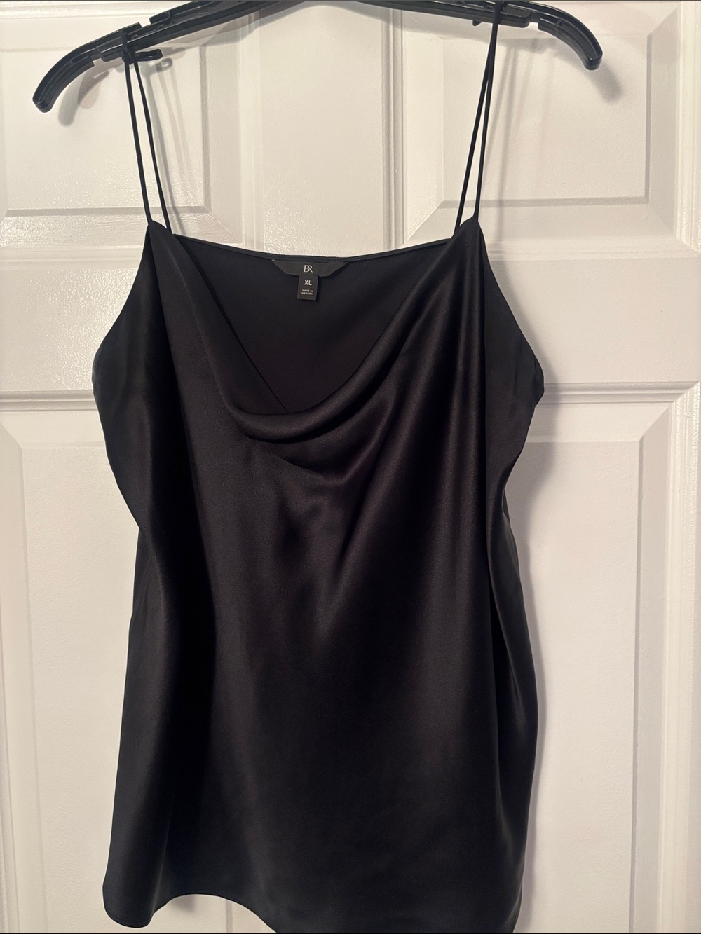 Banana Republic Black Satin Cowl Neck Camisole